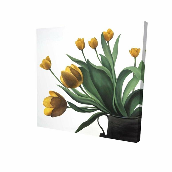 Fondo 16 x 16 in. Yellow Tulips-Print on Canvas FO2792582